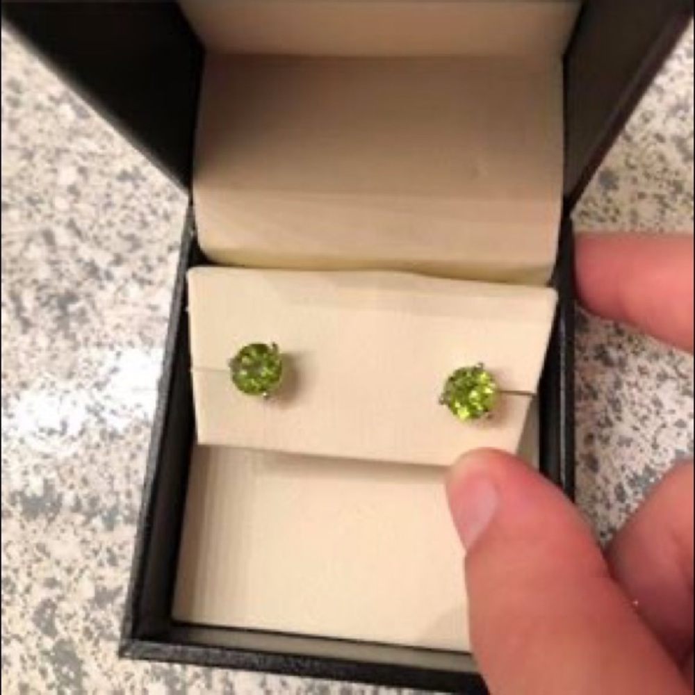 Sterling Silver & Peridot Earrings